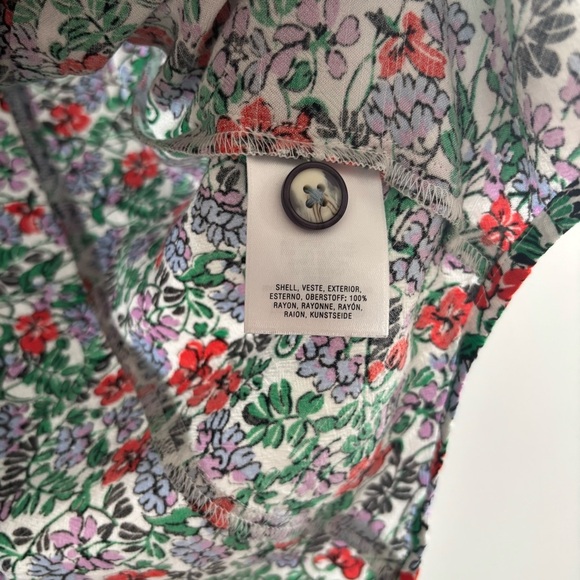 Anthropologie Maeve Austen Collared Button Down Floral Blouse - Picture 7 of 9
